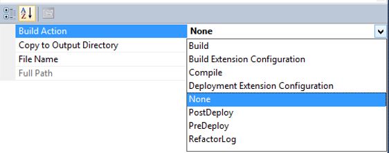 SSDT Build Actions