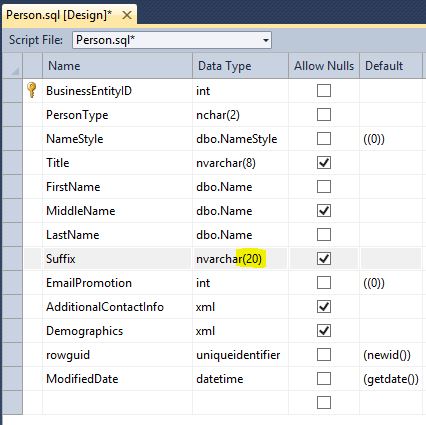 Demo Schema Compare