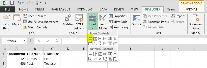 Excel Button