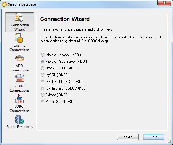 Mapforce Insert Database Connection Wizard