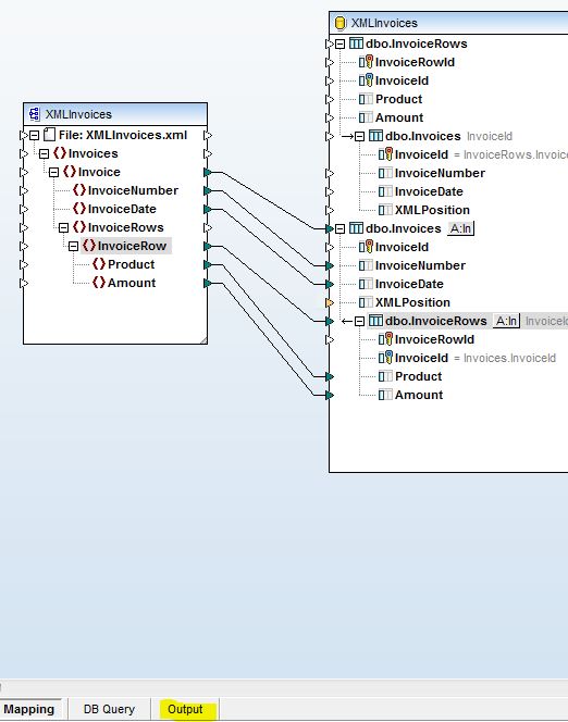 Mapforce Mapping Output