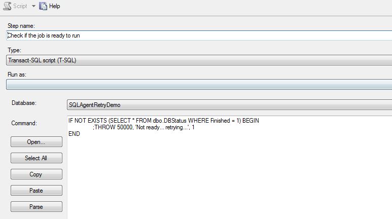 SQL Agent Retry Demo