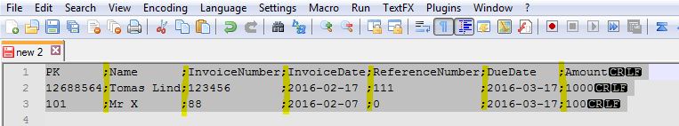 Notepad Column To Row