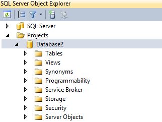 SQL Server Object Explorer window in Visual Studio