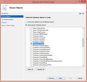 Generate And Publish Scripts