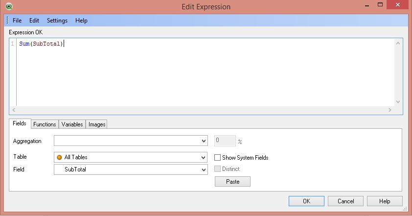 QlikView New Sheet Object Edit Expression