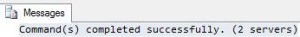 Multi Server Query Command Executed Successfully