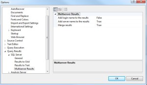 Multi Server Results Options