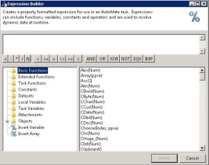 Automate Expression Builder