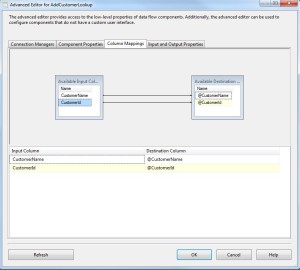 SSIS OLE DB Command Column Mappings