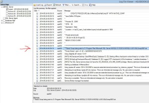 Msg 3624 In SQL Log