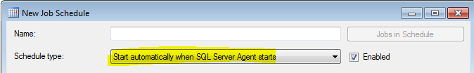 SQL Agent Start When Agent Starts