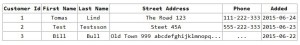 HTML Mail Demo Customers Table In Mail