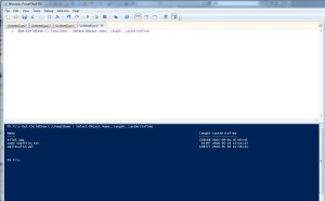 PowerShell ISE File Listing